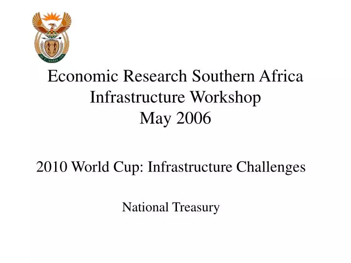 economic research southern africa infrastructure workshop may 2006