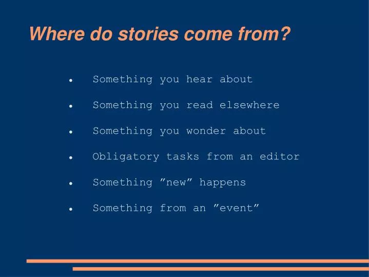 where do stories come from