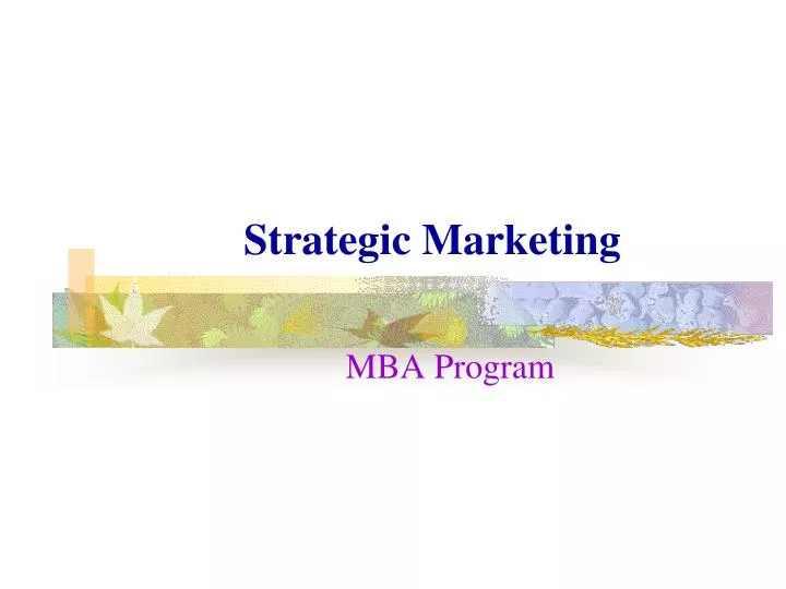 strategic marketing