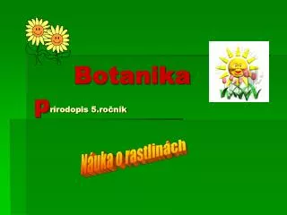 botanika p r rodopis 5 ro n k