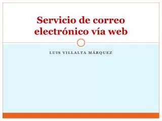 servicio de correo electr nico v a web
