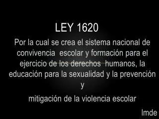 ley 1620