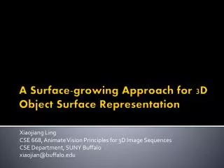 A Surface-growing Approach for 3D Object Surface Representation