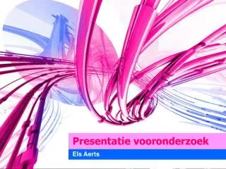 presentatie vooronderzoek