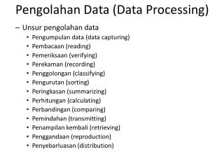 pengolahan data data processing
