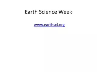 Earth Science Week