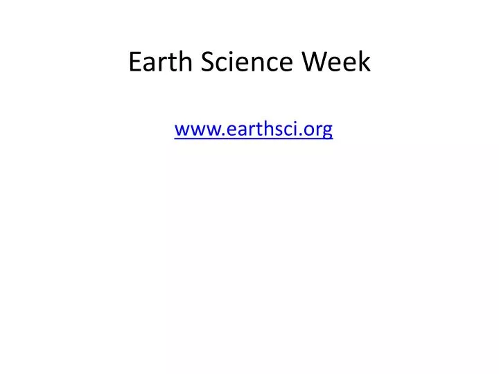 earth science week