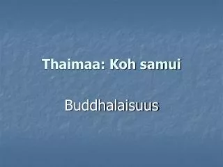 thaimaa koh samui