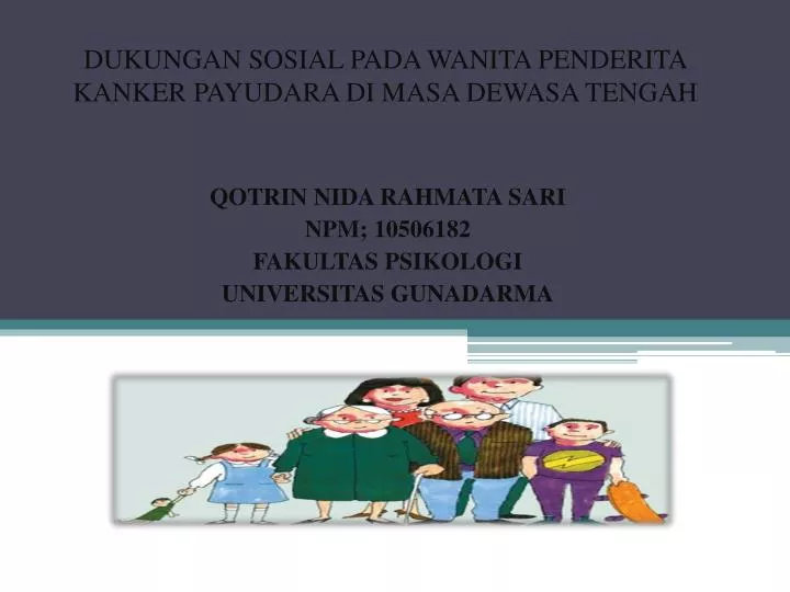 dukungan sosial pada wanita penderita kanker payudara di masa dewasa tengah