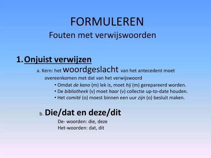 formuleren