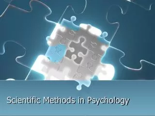 Scientific Methods in Psychology