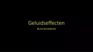 g eluidseffecten