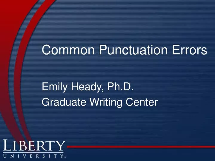 common punctuation errors