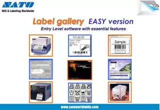 Label gallery EASY version Entry Level software with essential features