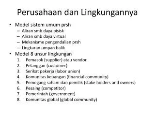 PPT - Perusahaan Dan Lingkungan Perusahaan PowerPoint Presentation ...