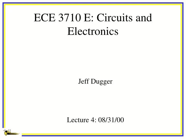 ece 3710 e circuits and electronics