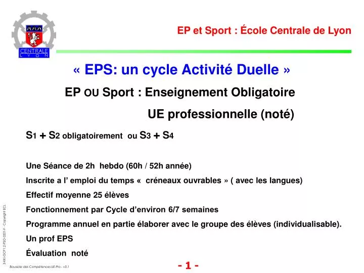 eps un cycle activit duelle