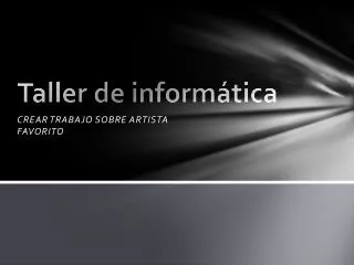 taller de inform tica