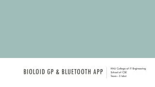 BIOLOID GP &amp; BLUETOOTH App