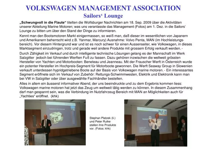 volkswagen management association sailors lounge