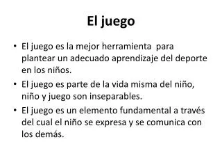 el juego