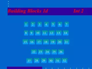 Building Blocks 1d Int 2