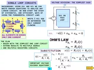 SINGLE LOOP CIRCUITS