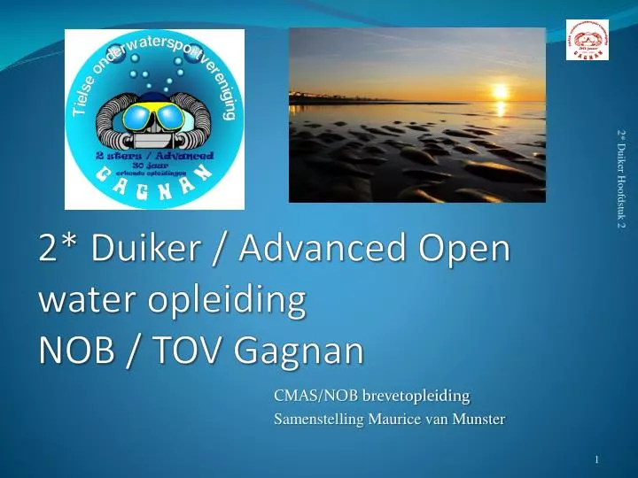 2 duiker advanced open water opleiding nob tov gagnan