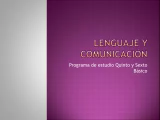 lenguaje y comunicaci n