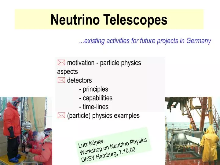 neutrino telescopes