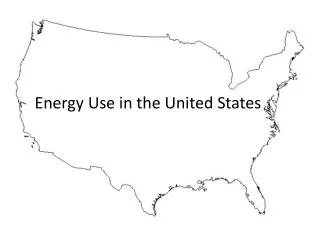 Energy Use in the United States