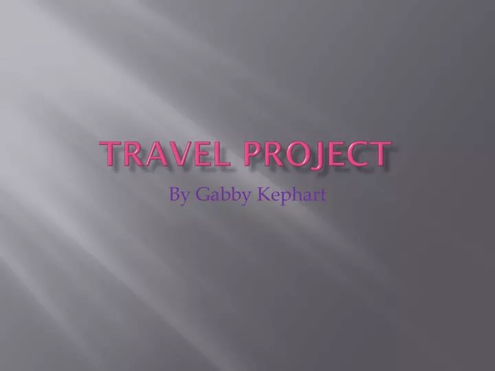 travel project