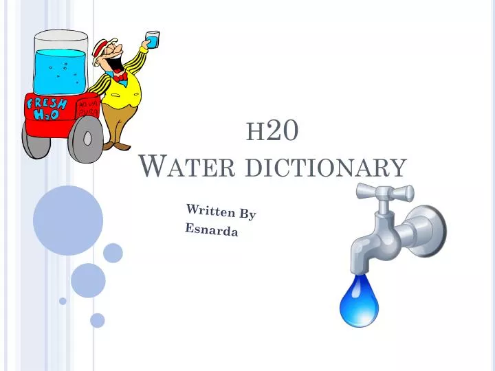 h20 water dictionary