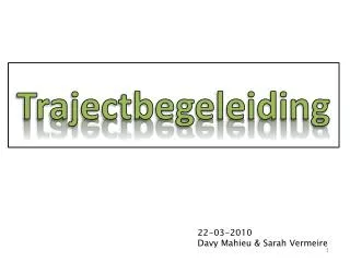 trajectbegeleiding