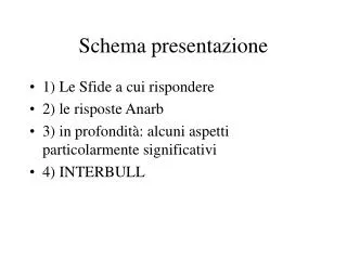 schema presentazione