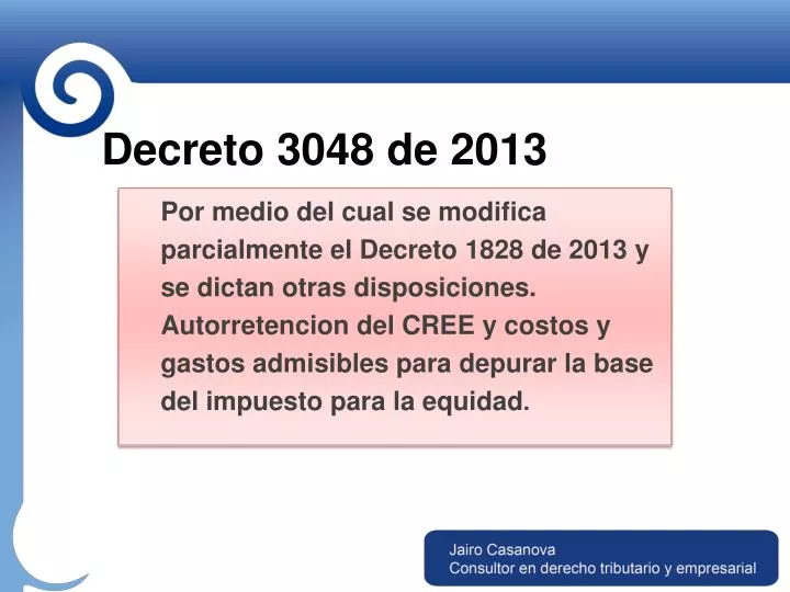 decreto 3048 de 2013