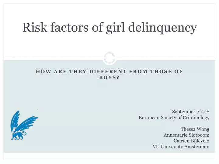 risk factors of girl delinquency