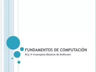 fundamentos de computaci n
