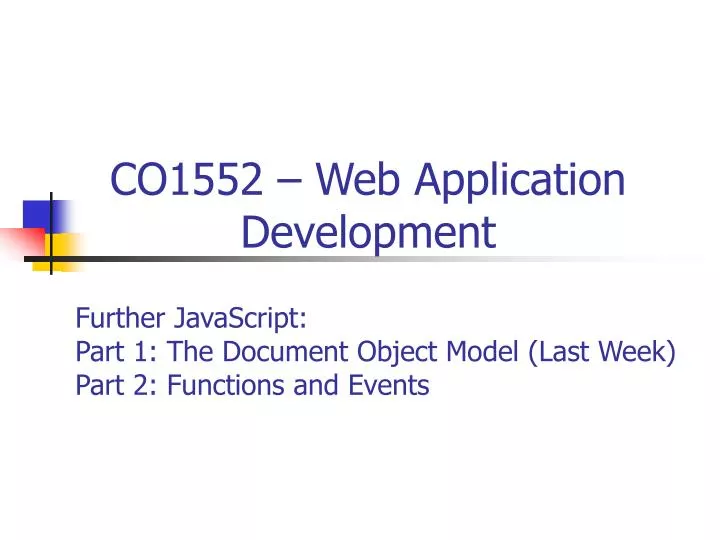 co1552 web application development