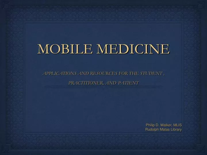 mobile medicine