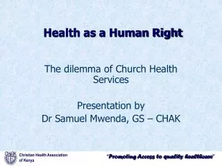 Health as a Human Right