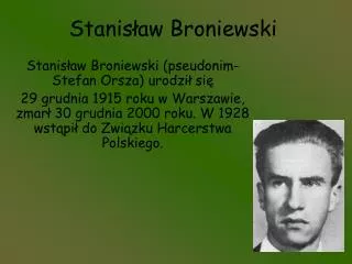 stanis aw broniewski