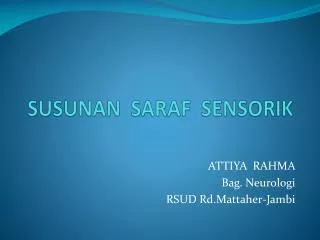 susunan saraf sensorik