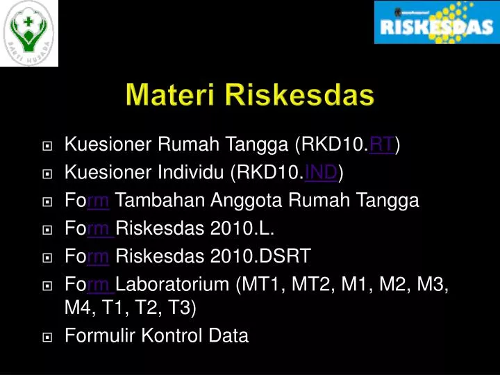 materi riskesdas