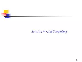 Security in Grid Computing