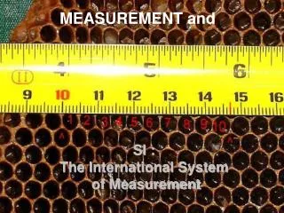 SI : The International System of Measurement