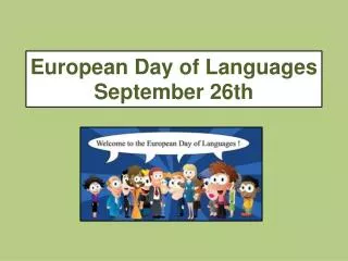 european day of languages september 26th