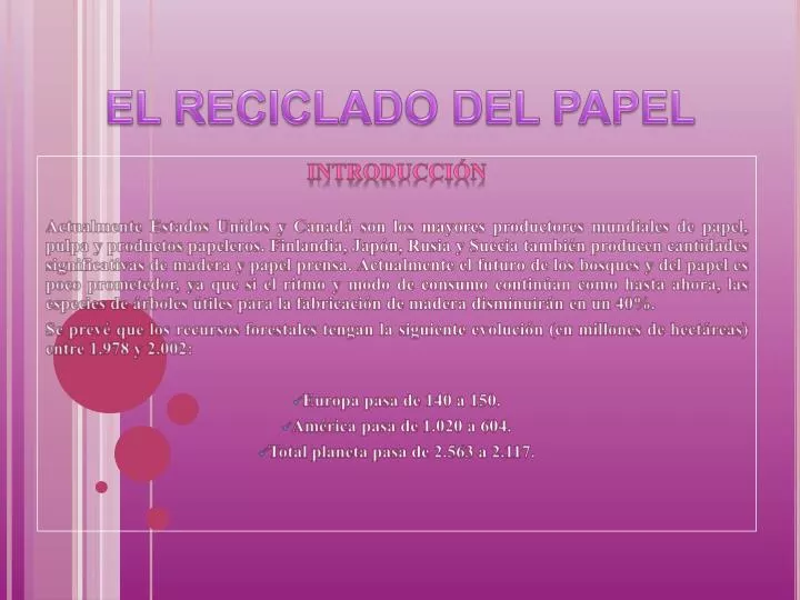 el reciclado del papel