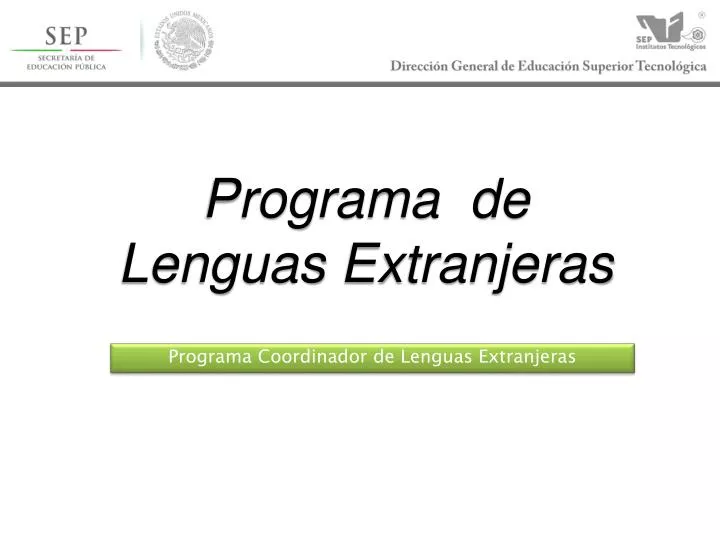 programa de lenguas extranjeras