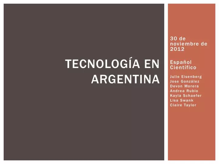 tecnolog a en argentina